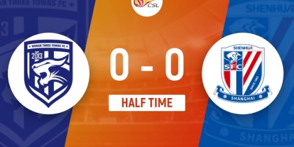 JiuyouSports-半场-三镇暂0-0申花 阿苏埃闪击破门因手球被判无效 邓涵文中横梁